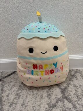 Squishmallows happy birthday cake sprinkles and candle